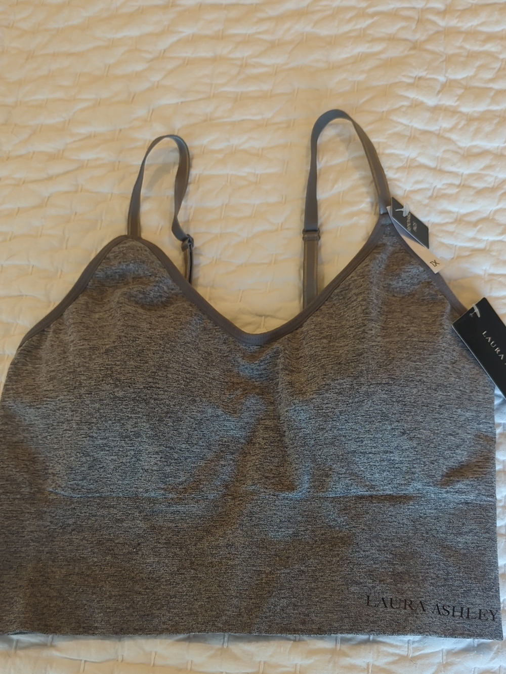 Laura Ashley Heather Gray Seamless Stretch Bralette